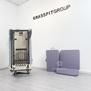 GRASSFIT Reformer de <span class=keywords><strong>Pilates</strong></span> pliable en aluminium, équipement de <span class=keywords><strong>Pilates</strong></span> pliant haut de gamme, machine de <span class=keywords><strong>Pilates</strong></span> portable, lit de <span class=keywords><strong>Pilates</strong></span> – Vente chaude - Product Image 4