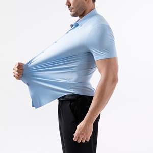 Vente en gros <span class=keywords><strong>Chemises</strong></span> sans couture à haute élasticité pour hommes Chemisier infroissable <span class=keywords><strong>et</strong></span> infroissable Vêtements pour hommes de taille européenne - Product Image 1