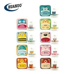 Baby Cartoon Creative Anti-fall Bamboo Fibre Bowl <strong>Kids</strong> Tableware Children's <strong>Cutlery</strong> - Product Image 2
