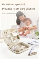 Kit de soins multifonctionnel pour bébé, soins des ongles pour enfants, dispositif d'aspiration nasale, fournitures de nettoyage quotidiennes, sac de rangement portable