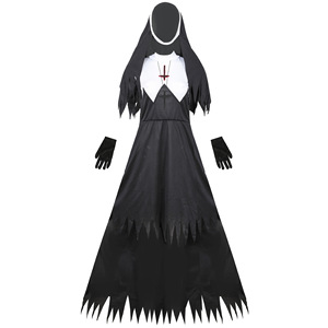 Disfraz de Halloween de Demonio, Hermana Espeluznante, Tallas S-3XL, Disfraces de Monja Sangrienta, Vestido Largo, Cosplay de Monja Espeluznante - Product Image 5