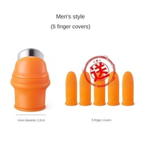 Couteau à pouce en silicone avec kit de protection anti-coupure pour les doigts, outils de jardinage pour la cueillette des fruits et légumes.