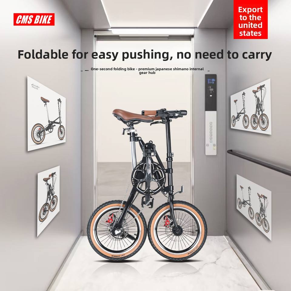 CMSBIKE Stylish Portable One-Second Folding Bike 16 Inch Ultra Light ...