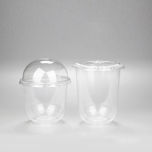 Eco-friendly 360ml 500ml 700ml 90mm Caliber U-shaped Plastic PP <b>Cups</b> with Lids Reusable Saucers UV Printed Custom Logo - Product Image 3