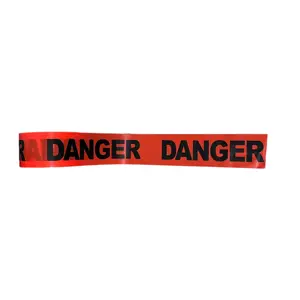 Yellow And Black Safety Signage Printed Field Outdoor Underground Road Warning Hazard Tape PVC Floor Marking Tape