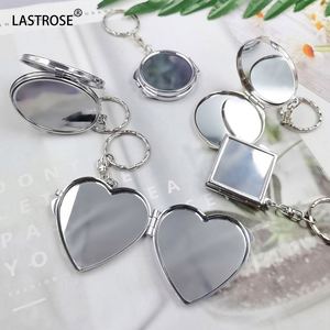 High Quality Sublimation Blank Metal Pocket Compact <b>Mirror</b> Keychain Cosmetic Mini Key Chain Makeup <b>Mirrors</b> for Women Girls - Product Image 4