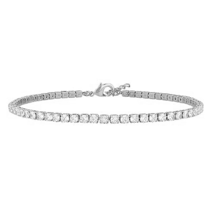 Silver rhinestone bracelet