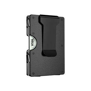 Portefeuille minimaliste à charnière pour <span class=keywords><strong>homme</strong></span>, blocage RFID, portefeuille fin pour poche avant, pince à billets en aluminium, <span class=keywords><strong>porte</strong></span>-cartes en fibre de carbone - Product Image 1