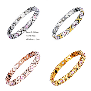 Bracelet magnétique thérapeutique en acier titane à énergie positive, réglable, cadeaux, vente chaude, pour hommes - Product Image 6