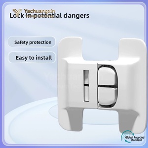 Verrou de fenêtre sans perçage, auto-adhésif, à fixation rapide, boucle de sécurité pour réfrigérateur, tiroir, armoire, verrou de sécurité pour porte d'armoire en PP - Product Image 6