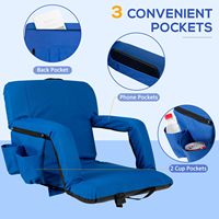 Siège de stade pliant Offre Spéciale étanche Deluxe inclinable large adultes Camping soutien du dos chaise de gradin pour patio de gradin