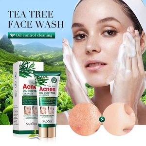 SADOER Detergente Viso Biologico Vegano Anti-Acne Good Morning Tea Tree Gel Cleanser 100g - Hot Sale Coreano per la Cura della Pelle OEM Private Label - Product Image 1