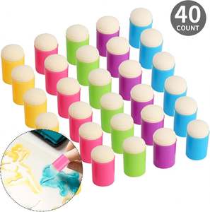 Set di Strumenti Artistici: Pennelli a Dito, Spugne per Disegno, Tamponi in Schiuma per Inchiostro, Timbri e Gessetti per Pittura e Artigianato - Product Image 1