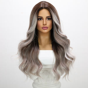 American Warehouse Moda Popular Peruca Europa e América Vinho Vermelho Straight Hair Mulheres Perucas para Mulheres Brancas SM474 - Product Image 1