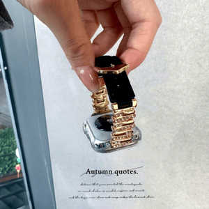 Bracelet en cuir pour montres Series 11/10 SE et 89 Pro, design irrégulier haut de gamme avec fermoir à ardillon - Product Image 4