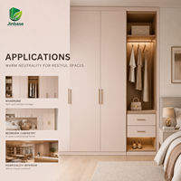 Panneau MDF en placage de bois de thé au lait, écologique, résistant à l'humidité, design moderne, surface mate raffinée, E0 Formaldehyde, 18 mm