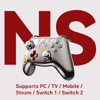 Control Inalámbrico Compatible con BT para Juegos, Gamepad para Consola Switch, Joystick con Vibración para PC/Android/iOS