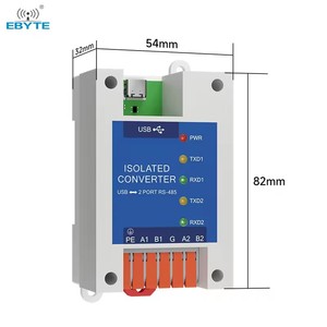 โมดูลแปลงสัญญาณ USB เป็น RS485 2 ช่องทาง รุ่น Ebyte ODM E810-U21CS ระดับอุตสาหกรรม ชิป CH342F เชื่อมต่อเครือข่าย RS485 ได้หลายเครือข่าย - Product Image 2