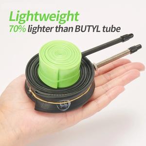 Chambre à air <span class=keywords><strong>VTT</strong></span> en TPU ultralégère pour vélo, <span class=keywords><strong>26</strong></span>, 27,5 et 29 <span class=keywords><strong>pouces</strong></span>, valves Presta et Schrader - Product Image 4