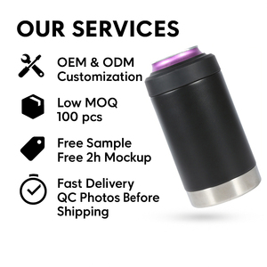 Avustralya 375ml Stubby Kutu Soğutucu 4'ü 1 Arada Vakumlu Yalıtımlı Metal Soğutucu, Özel Renkli Bira Şişesi Tutucu - Product Image 3