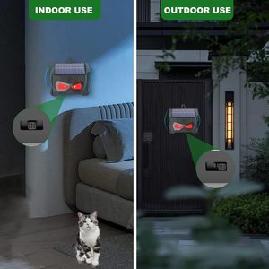 Saijzek New Thông Minh Động Vật <span class=keywords><strong>Repeller</strong></span> Ngoài Trời Năng Lượng Mặt Trời Powered Pest Control Động Vật Không Thấm Với Đèn Màu Đỏ Để Scare Động Vật Hoang Dã - Product Image 3