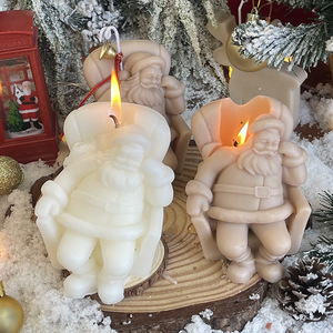 Vela Aromática de Papá Noel Dormilón, Adorno Navideño de Dibujos Animados, Vela Aromática Creativa, Ambiente Festivo, Decoración del Hogar - Product Image 3