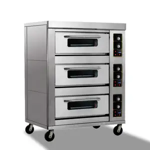 Harga pabrik kotak Oven otomatis Gas roti dengan Display Digital untuk Oven roti roti penjualan terlaris