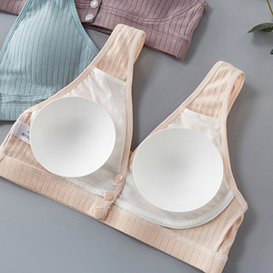 Reggiseno Premaman Elastico di Supporto per <span class=keywords><strong>Allattamento</strong></span>, Comodo con Scollo a V in <span class=keywords><strong>Cotone</strong></span> - Product Image 4