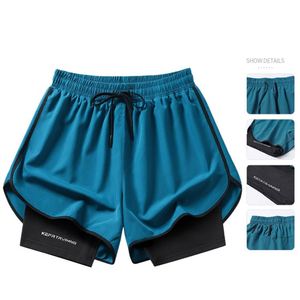 Pantalones Cortos Deportivos de Secado Rápido para Hombre, Diseño de 3 Puntos, Antideslumbrantes, Doble Capa, Transpirables, para Maratón, Atletismo y Deportes de Pista - Product Image 4