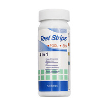 Test rapide et précis 4 en 1 pour les bandelettes de test de l'eau (pH, chlore, dureté, alcalinité) OEM/ODM pour piscines et spas