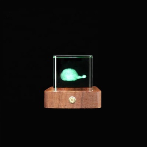 Lámpara de madera RGB con carga USB de 5V, luz LED de noche de cristal 3D con batería, regalo increíble para la familia - Product Image 3