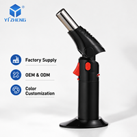 Briquet torche à gaz DP-YIZHENG, nouveau modèle, durable, réglable, rechargeable, coupe-vent, à flamme unique pour barbecue