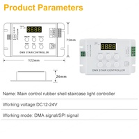 Pengontrol Lampu Tangga LED AP 2 Sensor PIR Sensor Gerak Kit Lengkap Remote Control 12V 24V Nirkabel 6A 512 Langkah Pemasangan Mudah