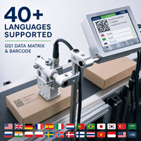 Printer Inkjet Termal Kecepatan Tinggi Profesional T180E Mendukung 40+ Bahasa, Pencetak Kode Barcode GS1 untuk Kemasan Beragam