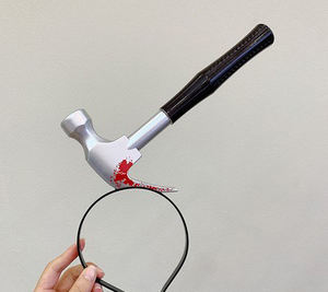 Bandeaux Cosplay Prop pour <span class=keywords><strong>Halloween</strong></span>, accessoire de simulation plastique, <span class=keywords><strong>couteau</strong></span> de cuisine percé, baril d'aiguille - Product Image 5