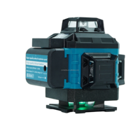 Niveau laser vert 3D complet avec boîte de rangement, faisceau visible réglable pour l'industrie et le bricolage, idéal pour le levé de plans de murs extérieurs et de sols