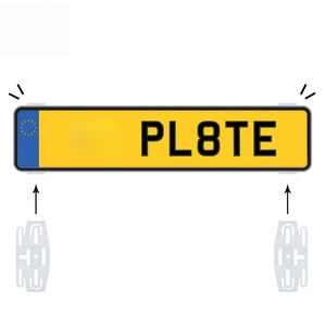Clips de plaque d'immatriculation standard européens (lot de 4) transparents, conformes aux normes britanniques, directement de l'usine - Product Image 5
