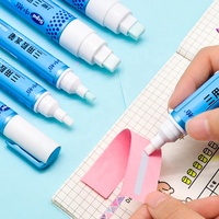 SGU01 SIPA Usine Métal Pointe Glitter Liquide Colle Stylo Bleu à Transparent pour Arts et Artisanat