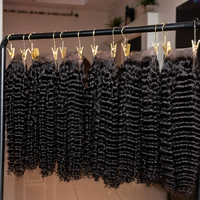 Perruque frontale en dentelle HD 13x6 en vrac, cheveux humains bouclés birmans, sans colle, pré-épilée, 26 pouces, perruque de cheveux vierges, noir naturel, fournisseur en gros