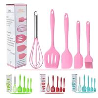 Set Peralatan Dapur Silikon Anti Lengket Terlaris, Tersedia, 5 Buah, Model Spatula GY-42, Dikemas dalam Kotak, Buatan Cina