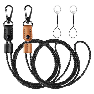 Cordón de Cuero Tejido con Cierre Metálico de Color Sólido, Cordón para Colgar para Identificación, Correa para Colgar en el Cuello - Product Image 1