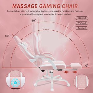 Échantillon Gratuit Chaise de Bureau Gaming <span class=keywords><strong>Recaro</strong></span> Rose et Blanche avec Accoudoirs pour Ordinateur, Base Large, Étiquette Privée, 1 pièce - Product Image 5