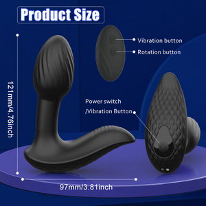 SY MY-0190 Control Remoto Vibrador de 9 Velocidades con Enchufe de Acoplamiento, Estimulación Dual del Punto G, Masturbación Masculina, Rotación Anal de Próstata - Product Image 3