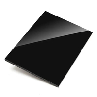 Haute qualité traitement personnalisé 3mm d'épaisseur noir feuille acrylique qualité PE matériel découpe Laser