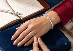High Demand White D Color Lab Grown Diamond Tennis Bracelet Fancy Cut Mixed Shape 10K Gold 20g Unisex Available At Best Price - Product Image 2