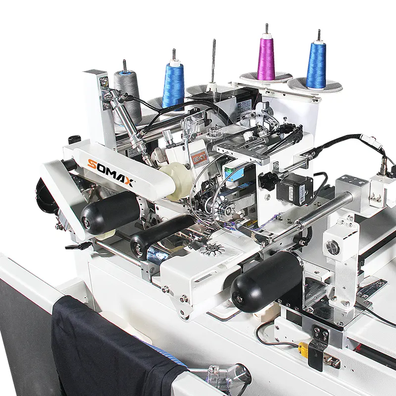좋은 조건 Somax SM-08 전문 자동 탄성 허리띠 부착 재봉틀 의류 기계