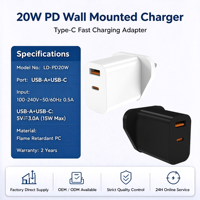 Harga Pabrik Langsung PD 20W Tipe C USB Pengisi Daya Ponsel Pengisian Cepat Adaptor Daya untuk Pengisian Cepat Ponsel Pengisi Daya Dinding
