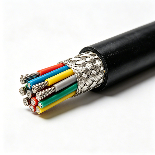 KVVP Shielded Control Cable 450/750V Copper Braided Screen PVC Insulated Anti-Interference IP30 120 Automation Signal Wiring