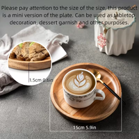 Ensemble de plateaux ronds en bois naturel, plateau en bois pour dîner, décoration intérieure, plateau de service circulaire moderne et minimaliste