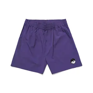 2023新设计70% 尼龙30% 涤纶短裤男士高端空白紫色健身房运动弹性短裤